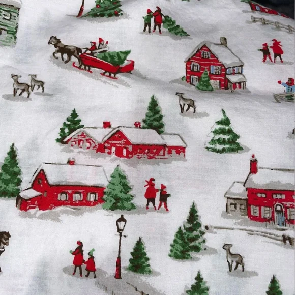 Vintage Laura Ashley Christmas Pillowcase Cotton - Picture 7 of 8